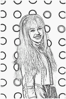 coloriage hannah montana miley cyrus de profil